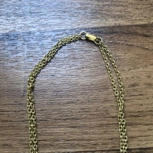 Vintage Gold Tone Tassel Necklace Chain with Beads Long Elegant‎ Jewelry - Picture 4 of 6